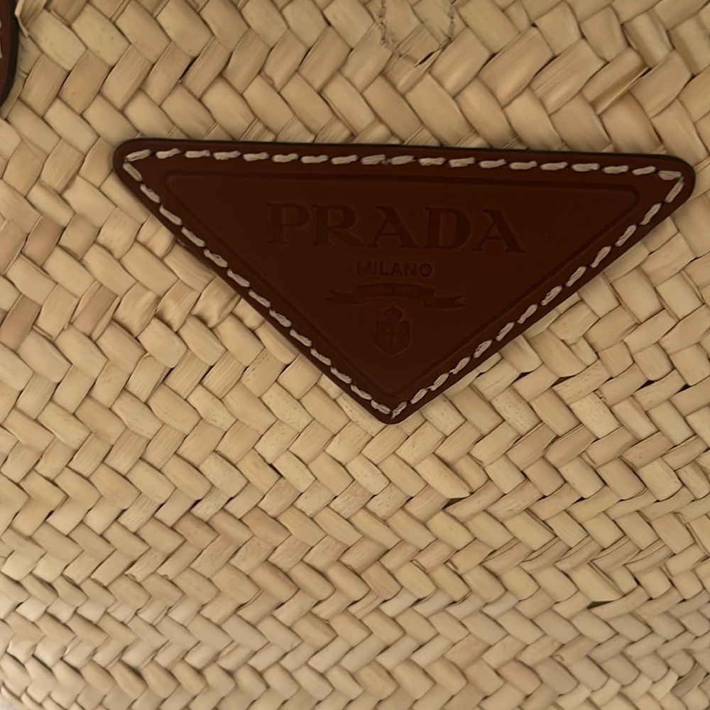 Prada basket tote straw - Picture 2 of 9